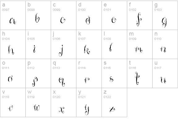 HousemaidRegular lowercase a-z preview