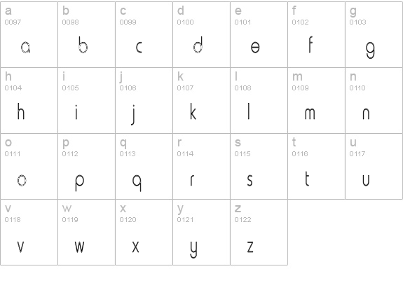 Howard-LightHC lowercase a-z preview