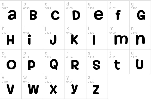 Howser lowercase a-z preview