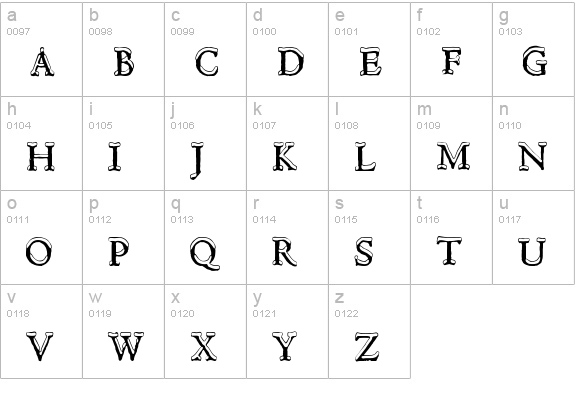 Hultog Snowdrift lowercase a-z preview
