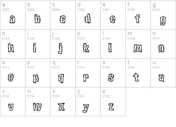 HunkyDory lowercase a-z preview