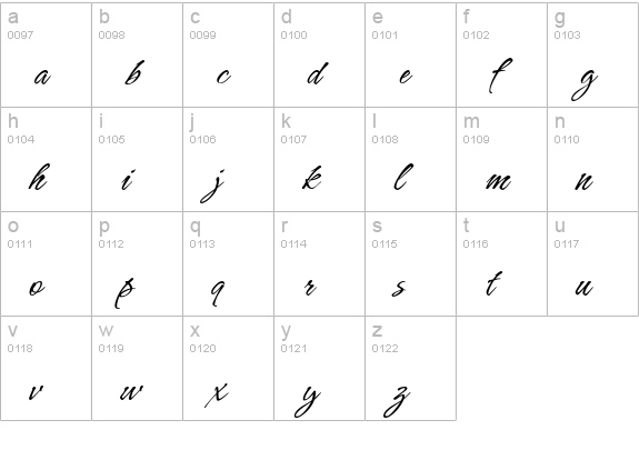Hurricane lowercase a-z preview
