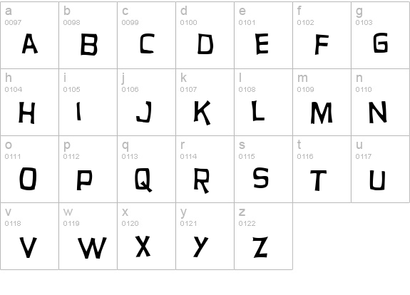Hurry Up lowercase a-z preview
