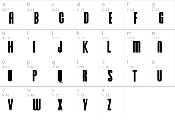 Hursheys lowercase a-z preview
