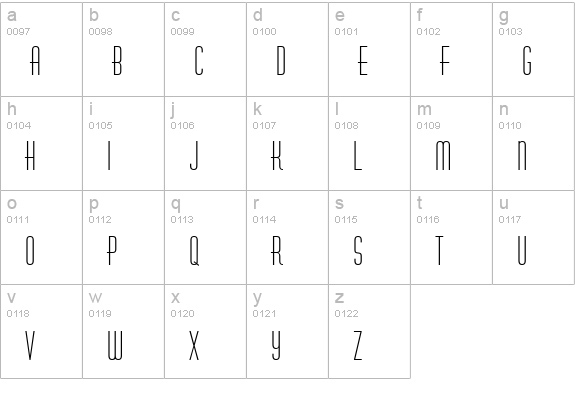Hustle Normal lowercase a-z preview