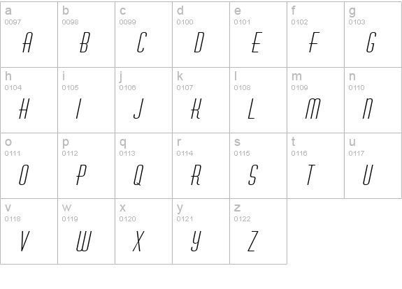 Hustle Wide Italic lowercase a-z preview