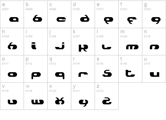 Hydro lowercase a-z preview