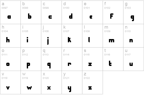 Hyperdigital lowercase a-z preview