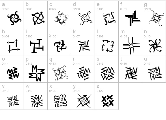 HypnopaediaTwo Regular lowercase a-z preview