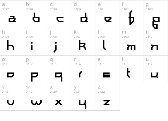 I am simplified Bold lowercase a-z preview