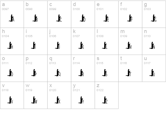 I am Every Woman lowercase a-z preview