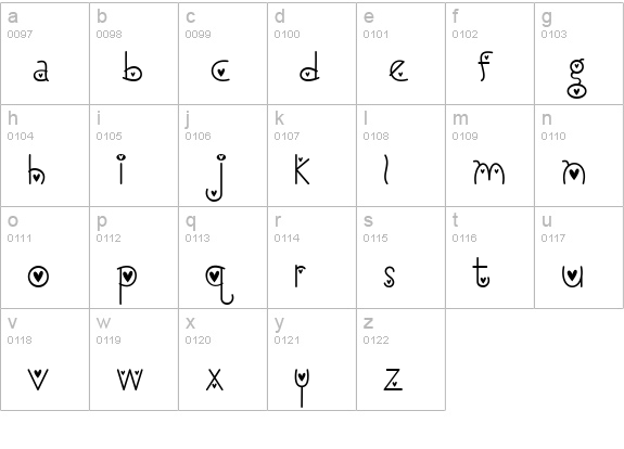 I Love You Monkey (Hearted) lowercase a-z preview