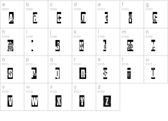 I SEE SPIRALS EVERYWHERE lowercase a-z preview