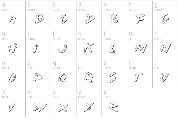 I Want My TTR! (Shadow) lowercase a-z preview
