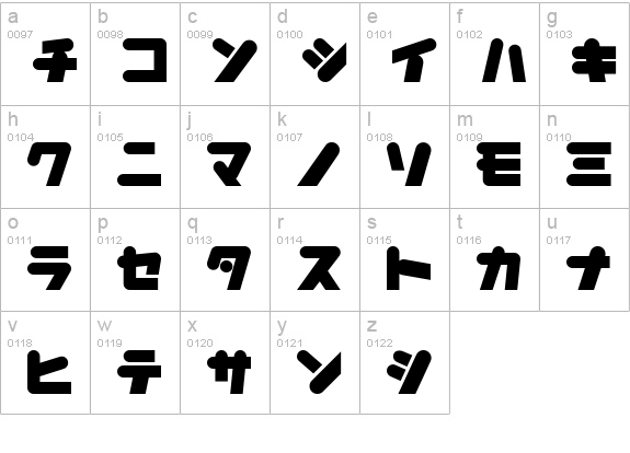 I2HappyChicken lowercase a-z preview