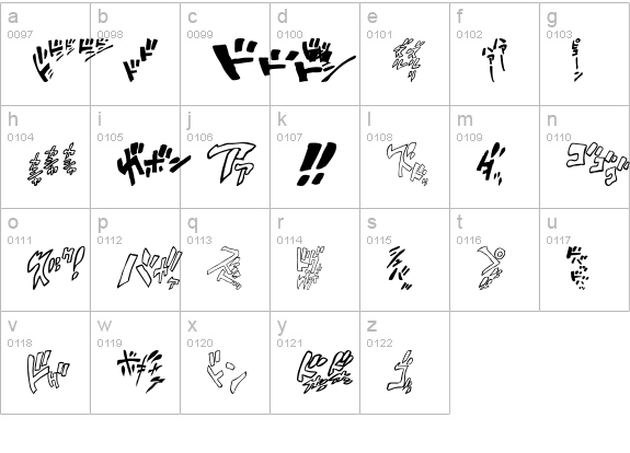I2Jojomix lowercase a-z preview