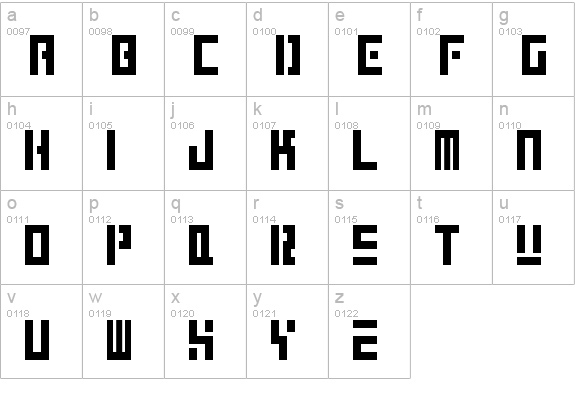 I2koukaku e lowercase a-z preview