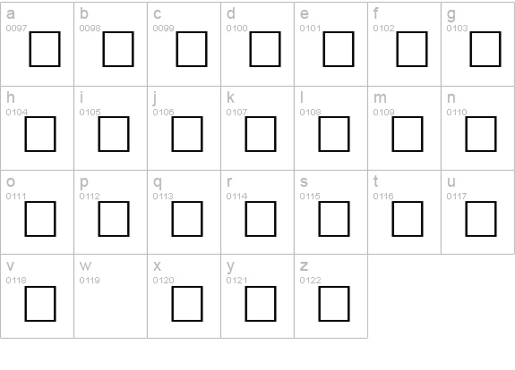 IanBent lowercase a-z preview