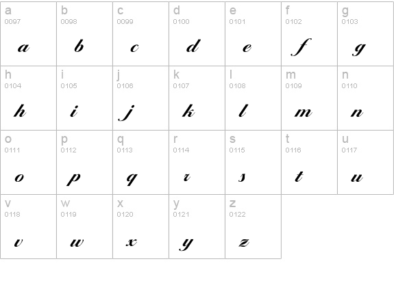 Iballantines-Bold lowercase a-z preview