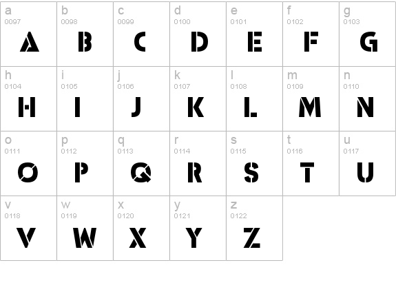 ICBM SS-20 lowercase a-z preview
