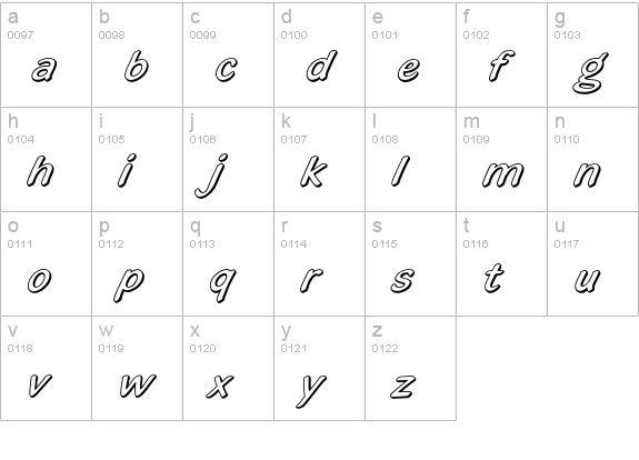 Icecream lowercase a-z preview