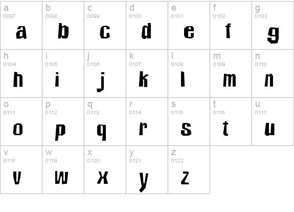 Icicle Country 2 lowercase a-z preview