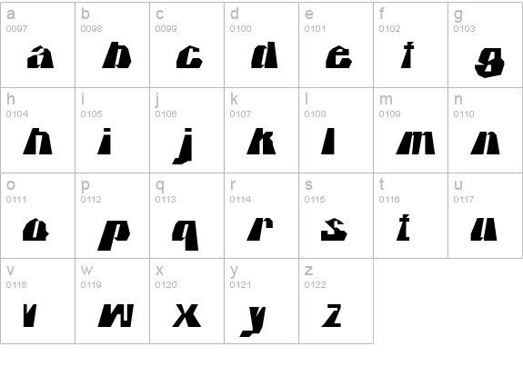 IcicleCountry lowercase a-z preview