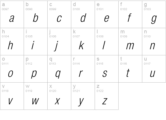 Icolnova Regular lowercase a-z preview