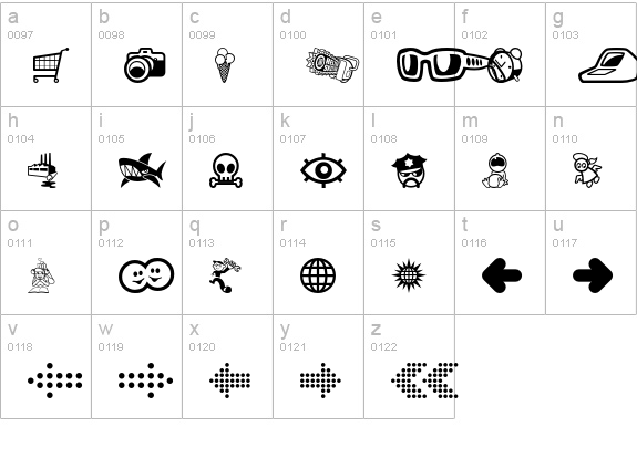 Iconografica lowercase a-z preview