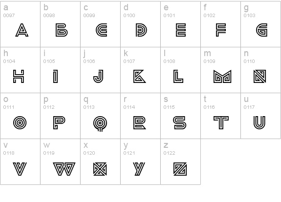 ideoma LINER lowercase a-z preview