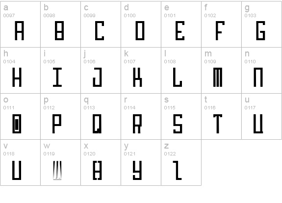 Idiot lowercase a-z preview