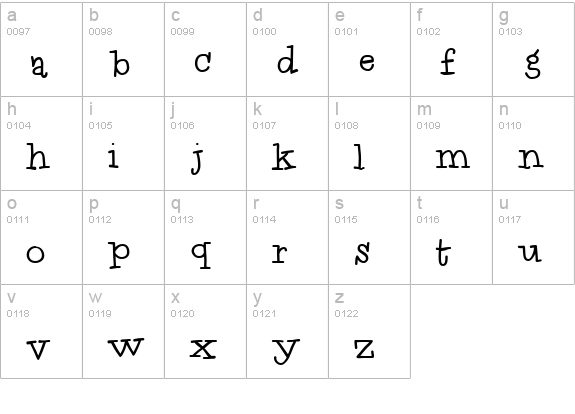 Idolwild lowercase a-z preview
