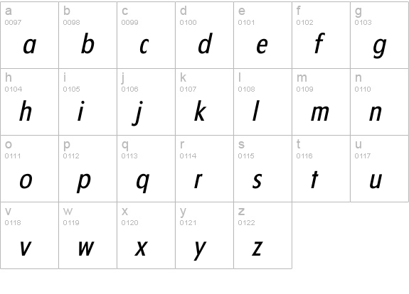 Iflorida Regular lowercase a-z preview