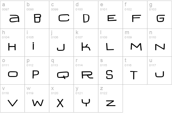 IguanaLover BTN Wide Bd lowercase a-z preview