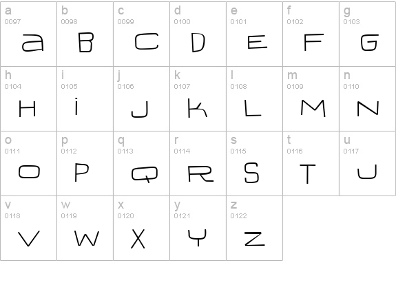 IguanaLover BTN Wide Lt lowercase a-z preview