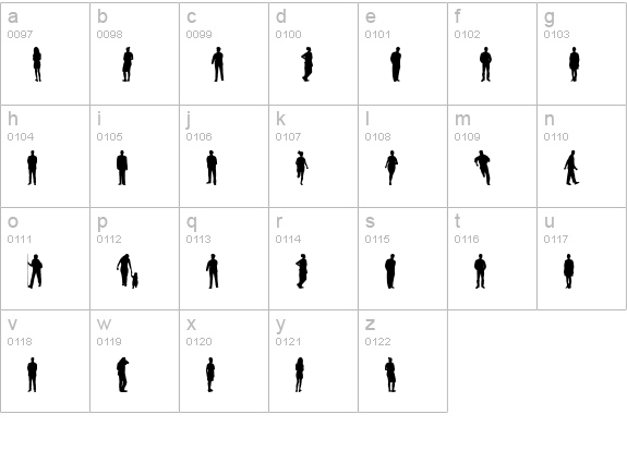 Ihminen  lowercase a-z preview