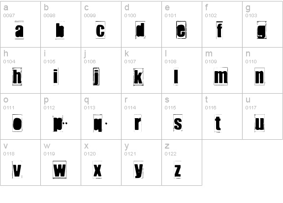 IKHIOOGLA2 lowercase a-z preview