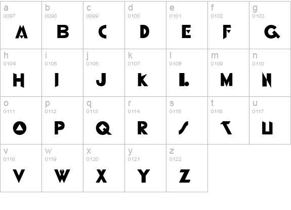 IlFuturismo lowercase a-z preview