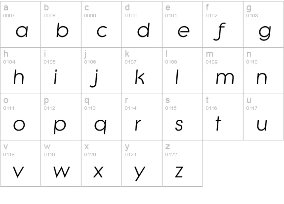 Ilitera Regular lowercase a-z preview