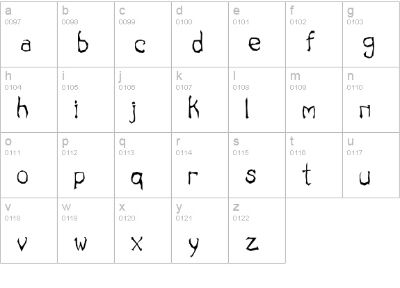 ILL oMen lowercase a-z preview