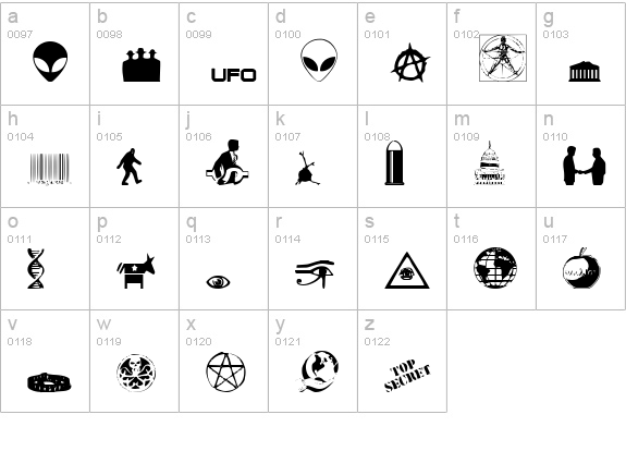 Illuminati lowercase a-z preview