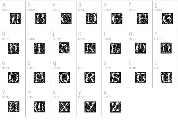 IlluminatiOneDisplayCapsSSi lowercase a-z preview