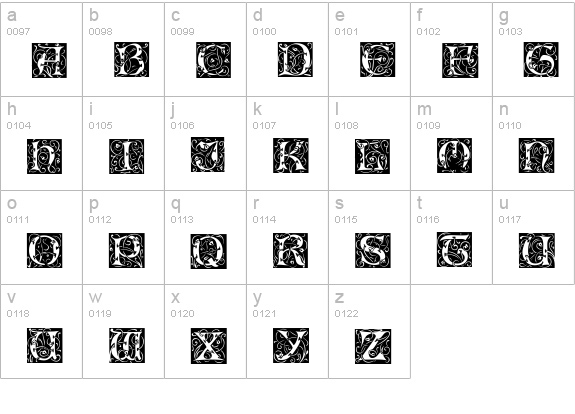 IlluminatiOneDisplayCapsSSK lowercase a-z preview