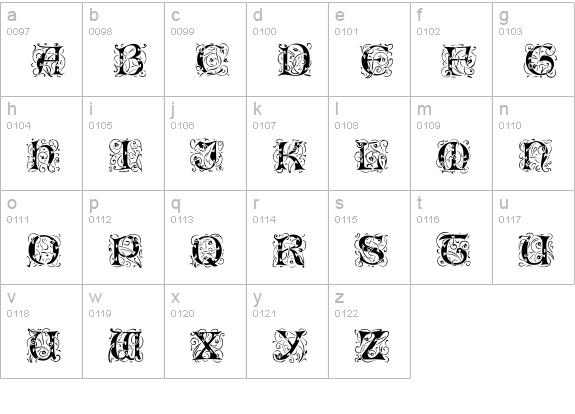 IlluminatiTwoDisplayCapsSSK lowercase a-z preview