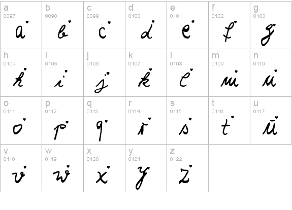 Iloveyou lowercase a-z preview