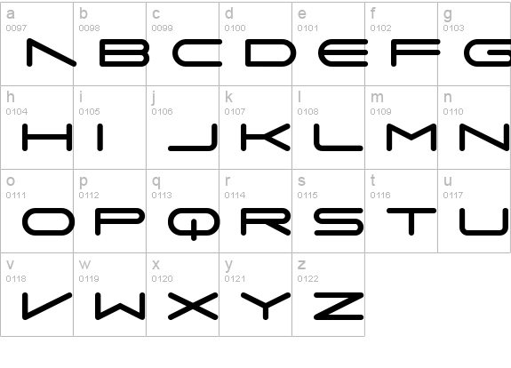 Imitari Extended lowercase a-z preview