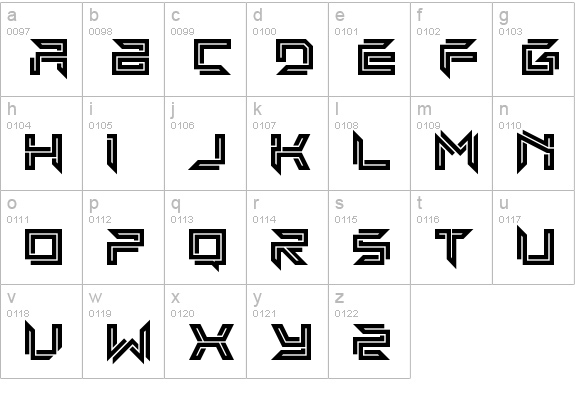 Imminent Line lowercase a-z preview