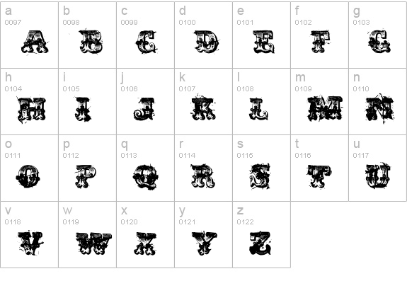 immoral lowercase a-z preview