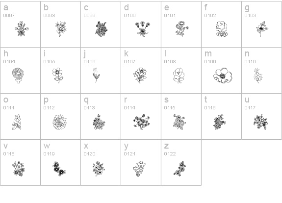 In my garden lowercase a-z preview