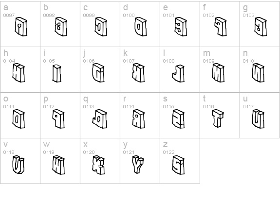 In The Flesh lowercase a-z preview